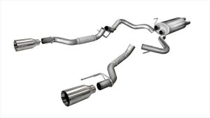 Ford F-150 Performance Exhaust - Dual Rear Exit - CORSA Performance - Cat-Back Sport - Satin Polished - `17-`20 Ford F-150 Performance Exhaust - Dual Rear Exit - CORSA Performance - Cat-Back Sport - Satin Polished - `17-`20